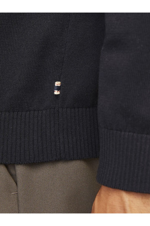 JJEBASIC KNIT ROLL NECK NOOS - ΜΑΥΡΟ