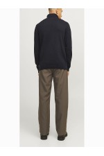 JJEBASIC KNIT ROLL NECK NOOS - ΜΑΥΡΟ