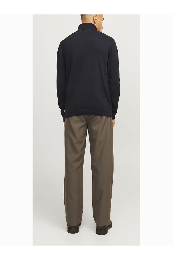 JJEBASIC KNIT ROLL NECK NOOS - ΜΑΥΡΟ