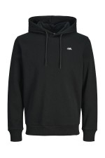 JREBREBEL LOGO SWEAT HOOD NOOS - ΜΑΥΡΟ