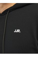 JREBREBEL LOGO SWEAT HOOD NOOS - ΜΑΥΡΟ