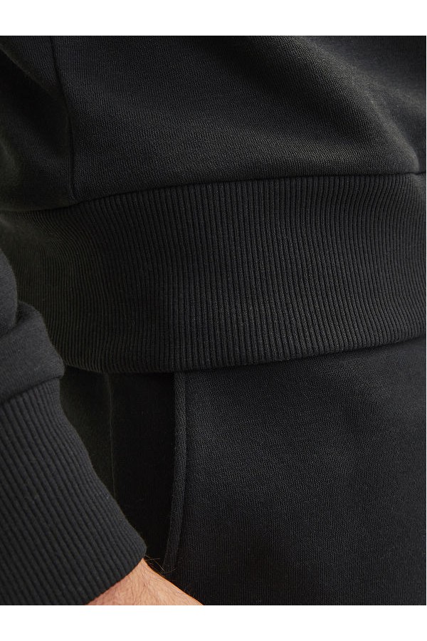 JREBREBEL LOGO SWEAT HOOD NOOS - ΜΑΥΡΟ