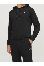 JREBREBEL LOGO SWEAT HOOD NOOS - ΜΑΥΡΟ