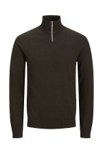 JREBCALLUM KNIT HALF ZIP SN - ΚΑΦΕ