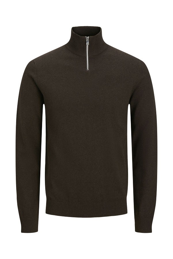 JREBCALLUM KNIT HALF ZIP SN - ΚΑΦΕ