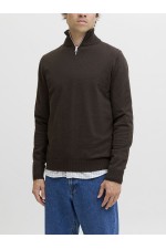 JREBCALLUM KNIT HALF ZIP SN - ΚΑΦΕ