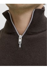 JREBCALLUM KNIT HALF ZIP SN - ΚΑΦΕ