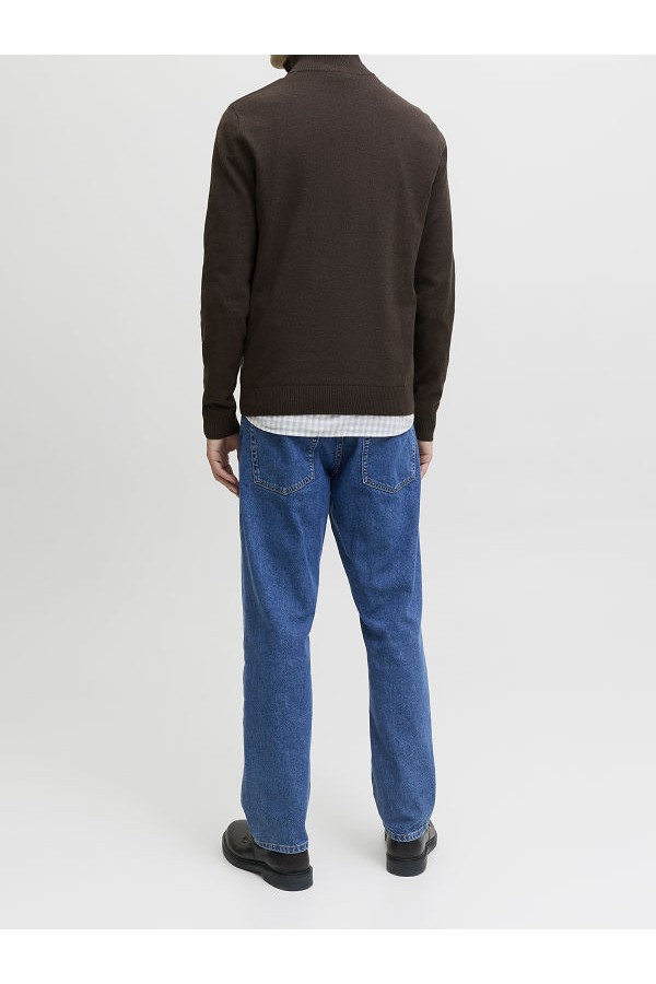 JREBCALLUM KNIT HALF ZIP SN - ΚΑΦΕ