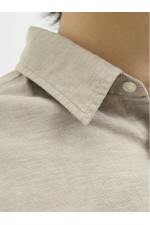 JJEBREEZE LINEN BLEND SHIRTSS SN - ΜΠΕΖ