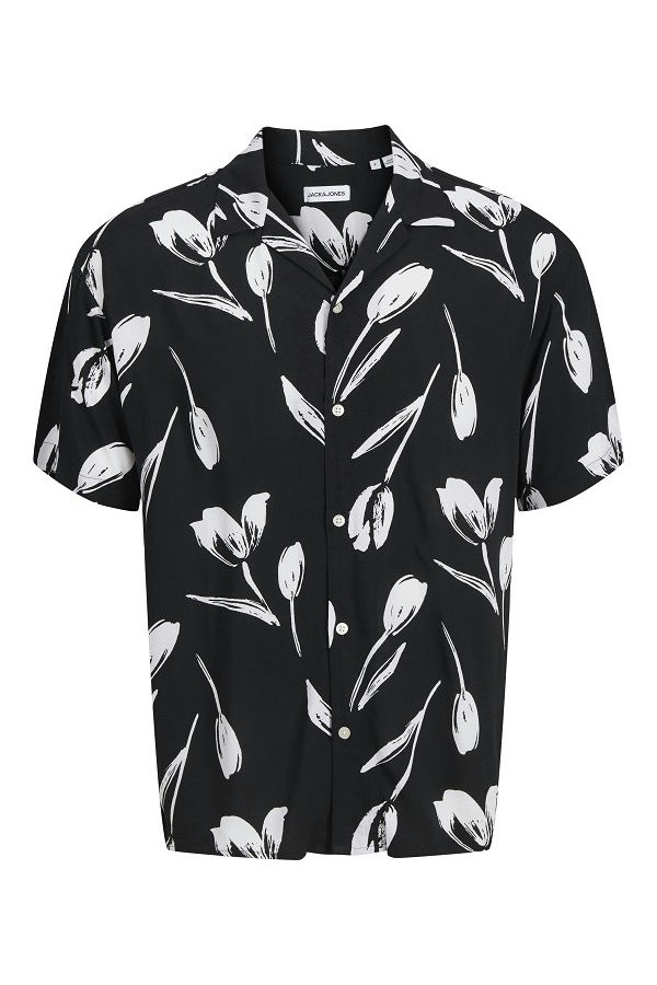JJEJEFF CHARGE RESORT SHIRT SS SN - ΜΑΥΡΟ