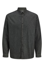 JREBAVAN SHIRT LS - ΜΑΥΡΟ