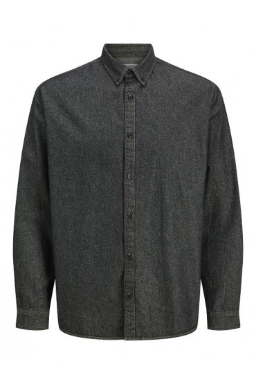 JREBAVAN SHIRT LS - ΜΑΥΡΟ