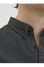JREBAVAN SHIRT LS - ΜΑΥΡΟ