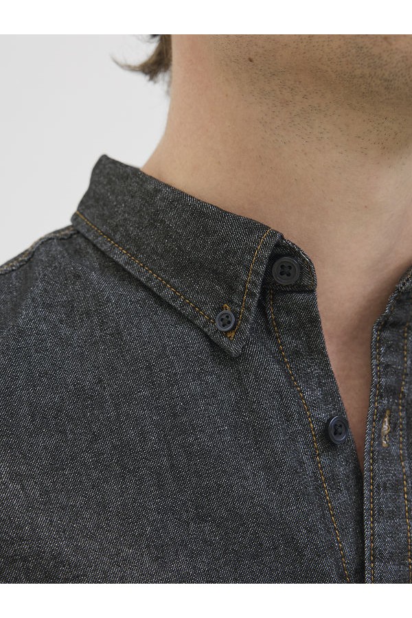 JREBAVAN SHIRT LS - ΜΑΥΡΟ