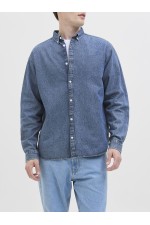 JREBAVAN SHIRT LS - ΜΠΛΕ