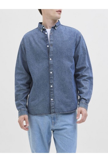 JREBAVAN SHIRT LS - ΜΠΛΕ
