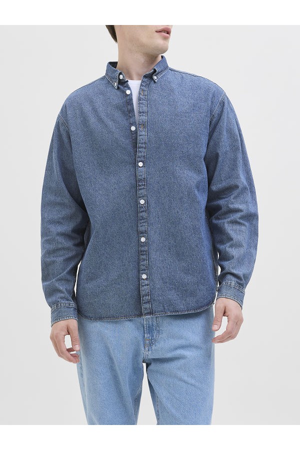JREBAVAN SHIRT LS - ΜΠΛΕ