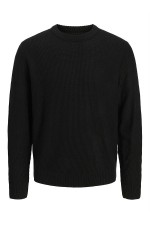 JJROY KNIT CREW NECK AW25 - ΜΑΥΡΟ