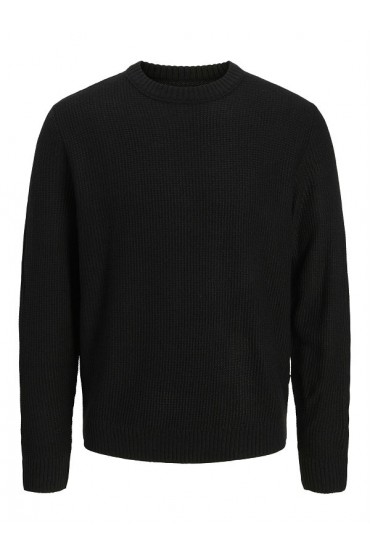 JJROY KNIT CREW NECK AW25 - ΜΑΥΡΟ