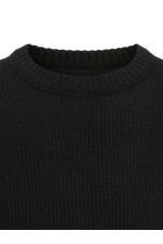 JJROY KNIT CREW NECK AW25 - ΜΑΥΡΟ
