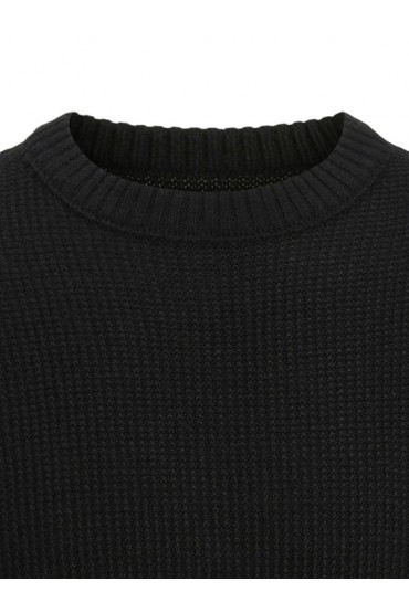 JJROY KNIT CREW NECK AW25 - ΜΑΥΡΟ