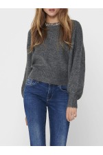 ONLELSA L/S PULLOVER KNT - ΓΚΡΙ