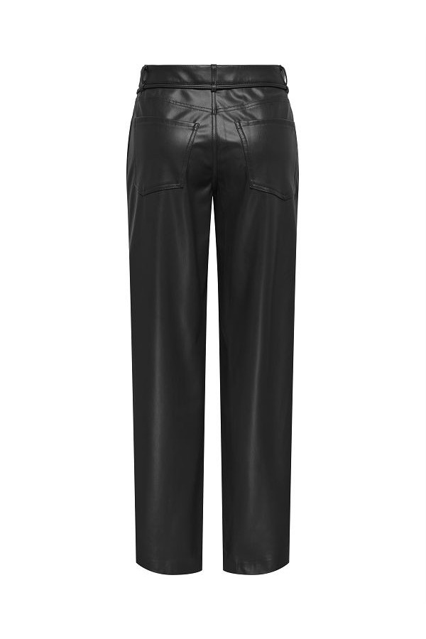 ONLGIANNA-STORY MW FAUX LEA PANT CC PNT - ΜΑΥΡΟ
