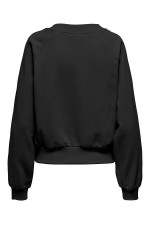 ONLJETT L/S O-NECK EMB. BOX SWT - ΜΑΥΡΟ