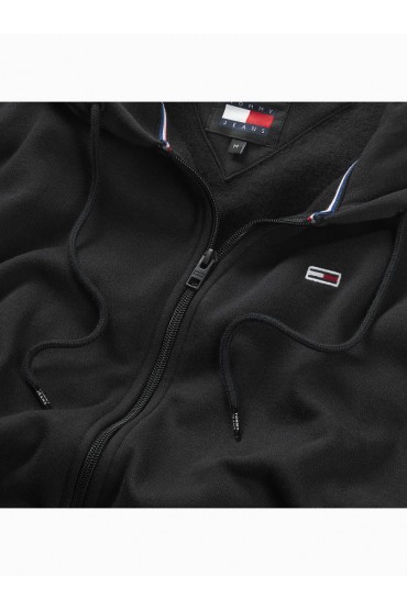 TJM REG S FLAG ZIP THRU - ΜΑΥΡΟ