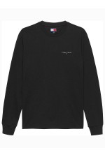 TJM SLIM CHEST LINEAR LS TEE EXT - ΜΑΥΡΟ