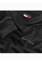 TJM SLIM CHEST LINEAR LS TEE EXT - ΜΑΥΡΟ