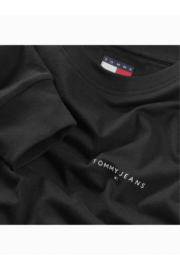 TJM SLIM CHEST LINEAR LS TEE EXT - ΜΑΥΡΟ