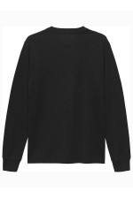 TJM SLIM CHEST LINEAR LS TEE EXT - ΜΑΥΡΟ