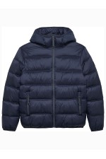 TJM HOODED LOGO PUFFER EXT - ΜΠΛΕ