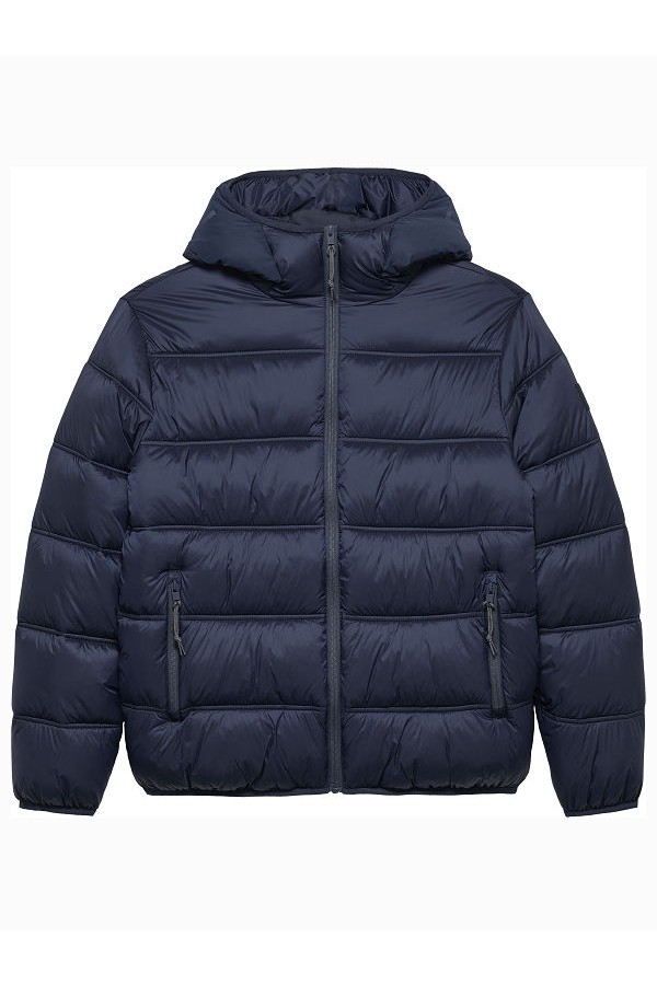 TJM HOODED LOGO PUFFER EXT - ΜΠΛΕ