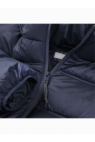 TJM HOODED LOGO PUFFER EXT - ΜΠΛΕ
