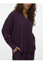 VMMELANEY QUEENY LS SHIRT WVN NOOS - ΜΠΟΡΝΤΩ