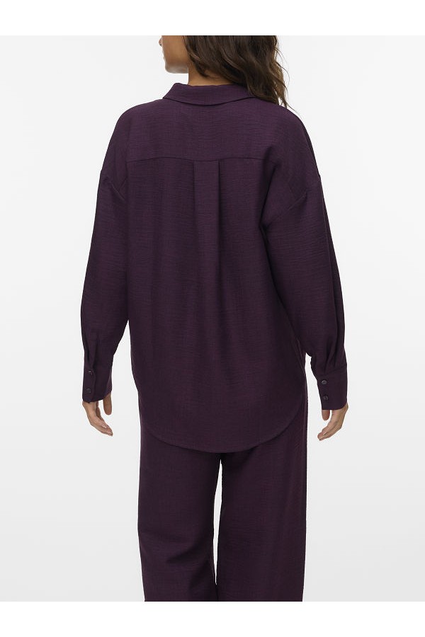 VMMELANEY QUEENY LS SHIRT WVN NOOS - ΜΠΟΡΝΤΩ