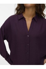 VMMELANEY QUEENY LS SHIRT WVN NOOS - ΜΠΟΡΝΤΩ