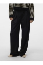 VMHAILEY HW WIDE PLEAT PANT NOOS - ΜΑΥΡΟ
