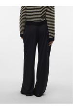 VMHAILEY HW WIDE PLEAT PANT NOOS - ΜΑΥΡΟ