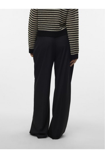 VMHAILEY HW WIDE PLEAT PANT NOOS - ΜΑΥΡΟ