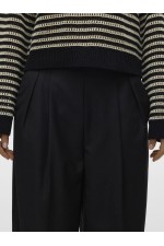 VMHAILEY HW WIDE PLEAT PANT NOOS - ΜΑΥΡΟ