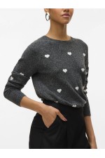 VMDOFFY INTARSIA LS O-NCK PULLOV GA NOOS - ΓΚΡΙ