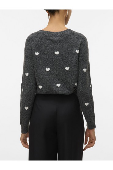 VMDOFFY INTARSIA LS O-NCK PULLOV GA NOOS - ΓΚΡΙ