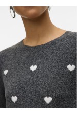 VMDOFFY INTARSIA LS O-NCK PULLOV GA NOOS - ΓΚΡΙ
