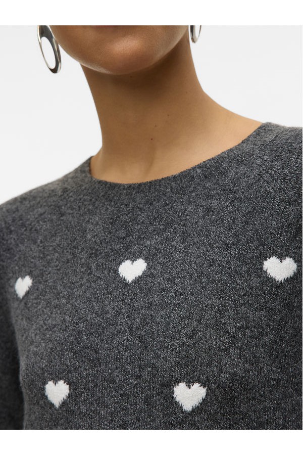VMDOFFY INTARSIA LS O-NCK PULLOV GA NOOS - ΓΚΡΙ