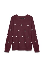 VMDOFFY INTARSIA LS O-NCK PULLOV GA NOOS - ΚΟΚΚΙΝΟ
