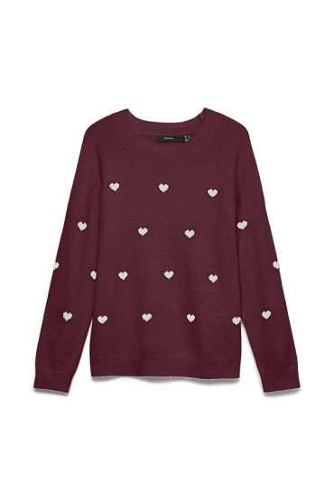 VMDOFFY INTARSIA LS O-NCK PULLOV GA NOOS - ΚΟΚΚΙΝΟ