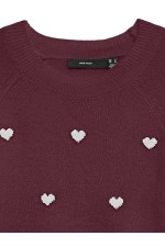 VMDOFFY INTARSIA LS O-NCK PULLOV GA NOOS - ΚΟΚΚΙΝΟ